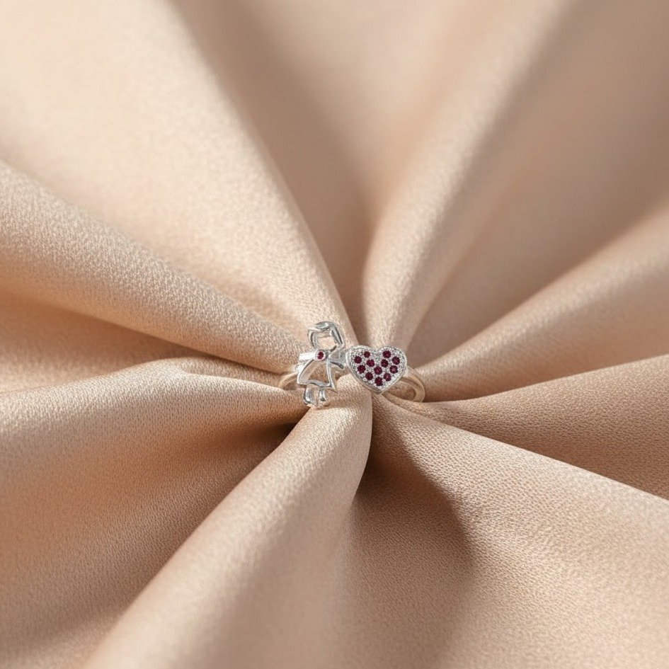 Anel Coração Menina