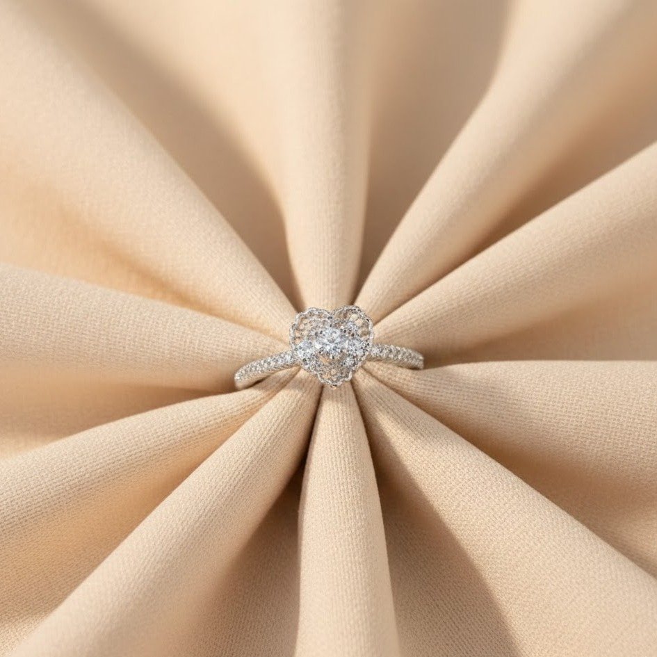 Anel Renda Italiana Coração Milano