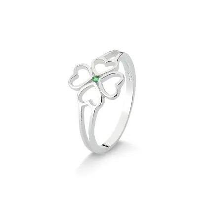 Anel Trevo Verde Menta
