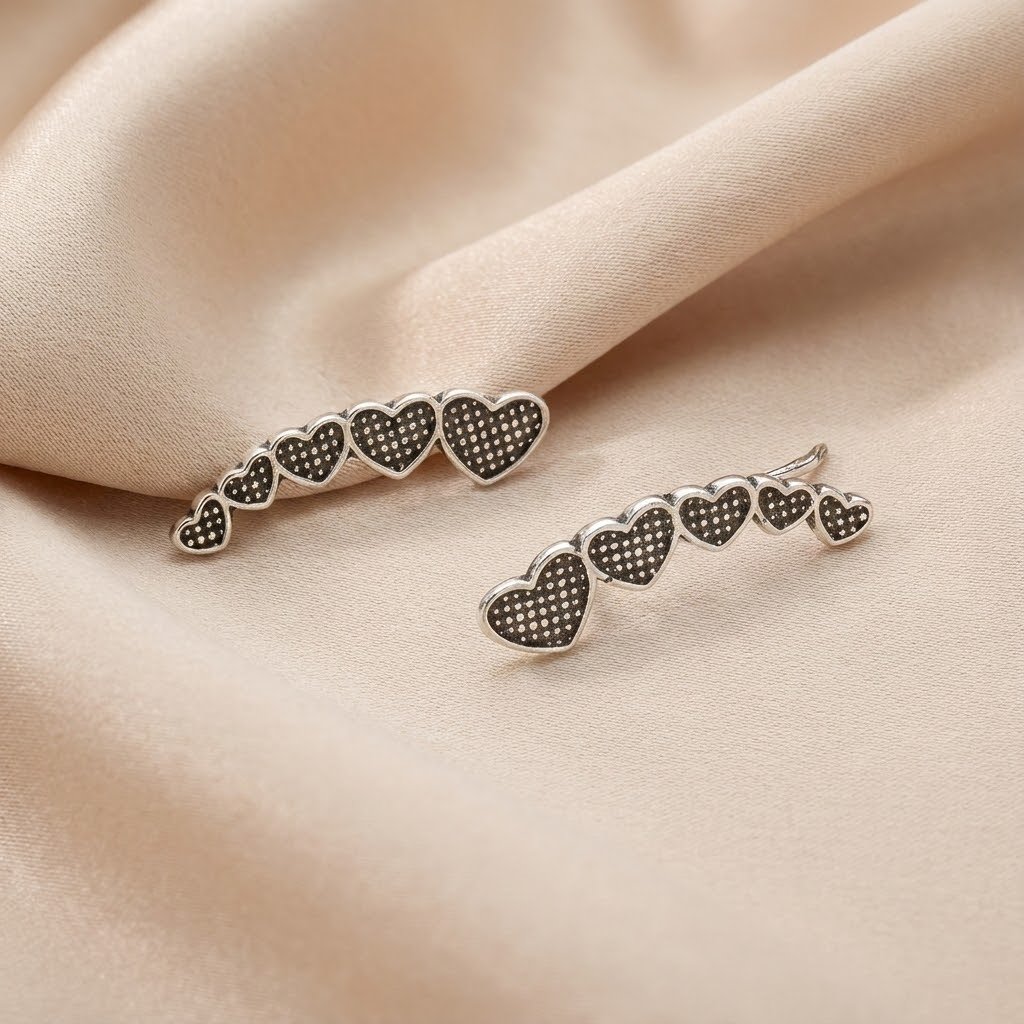 Brinco Coração Cuff ou Estrela