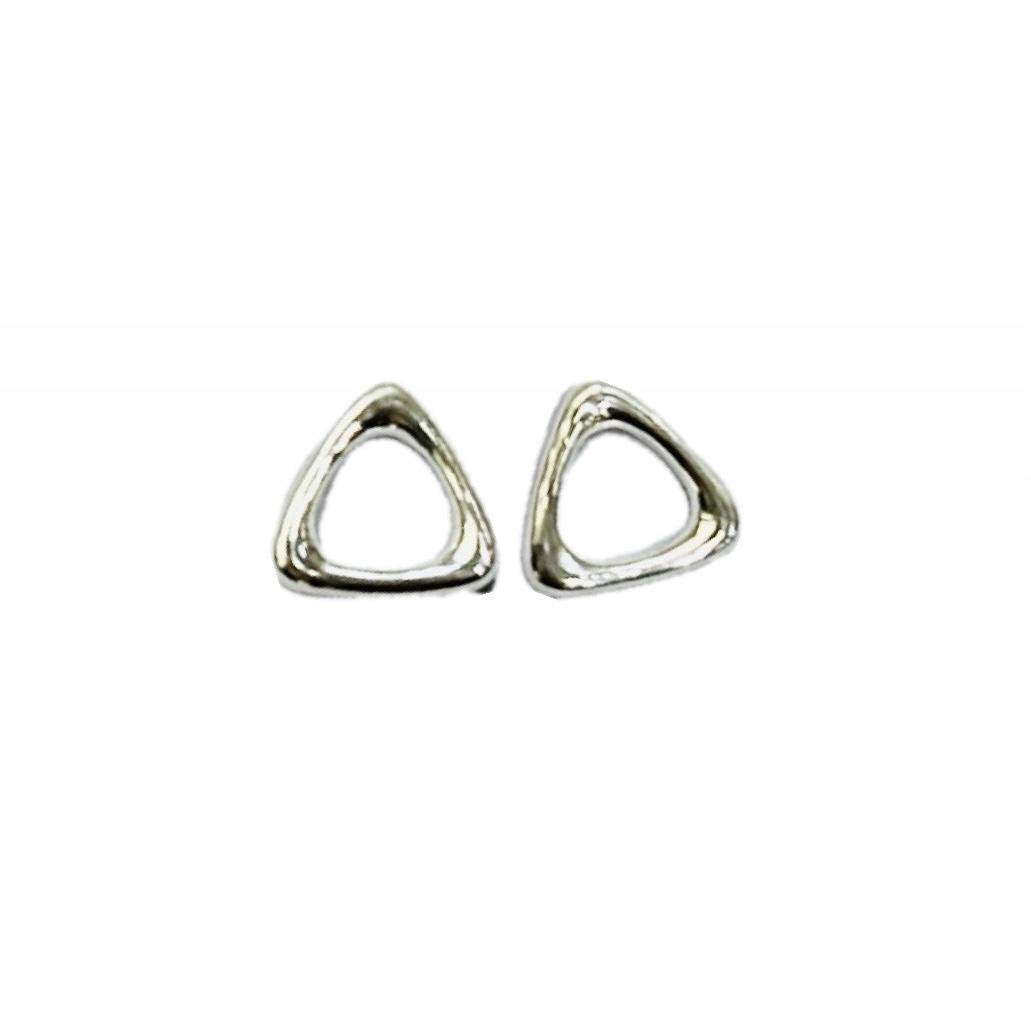 Brinco Triangulo Vazado Orgânico Prata 925