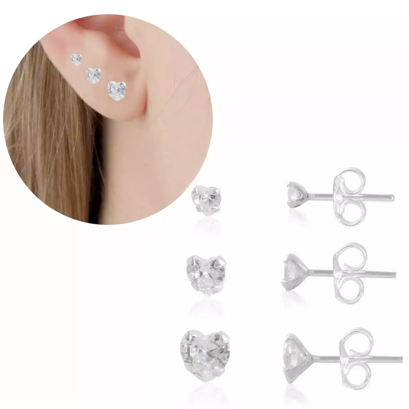 Brinco Trio Corações