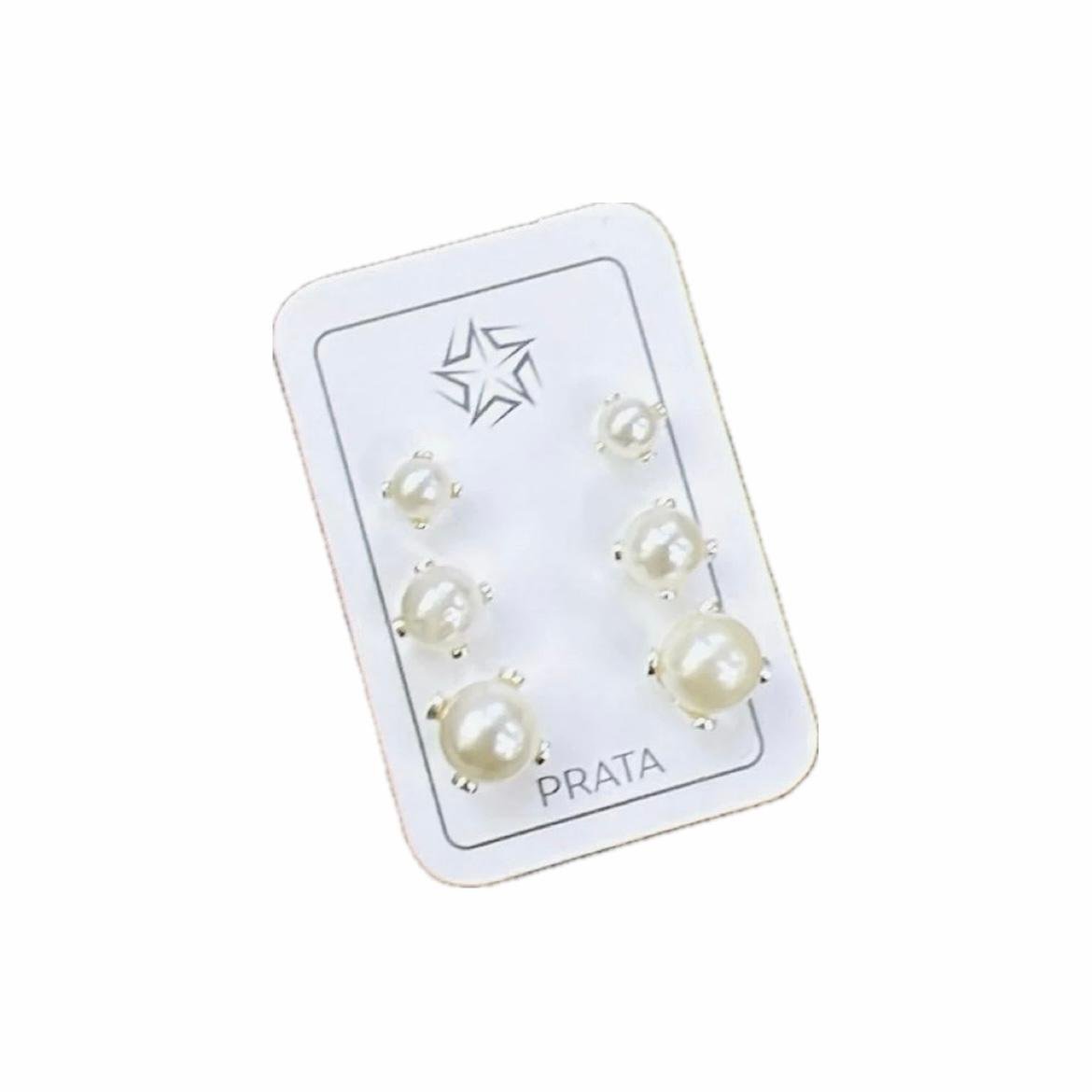 Brinco Trio Pérolas