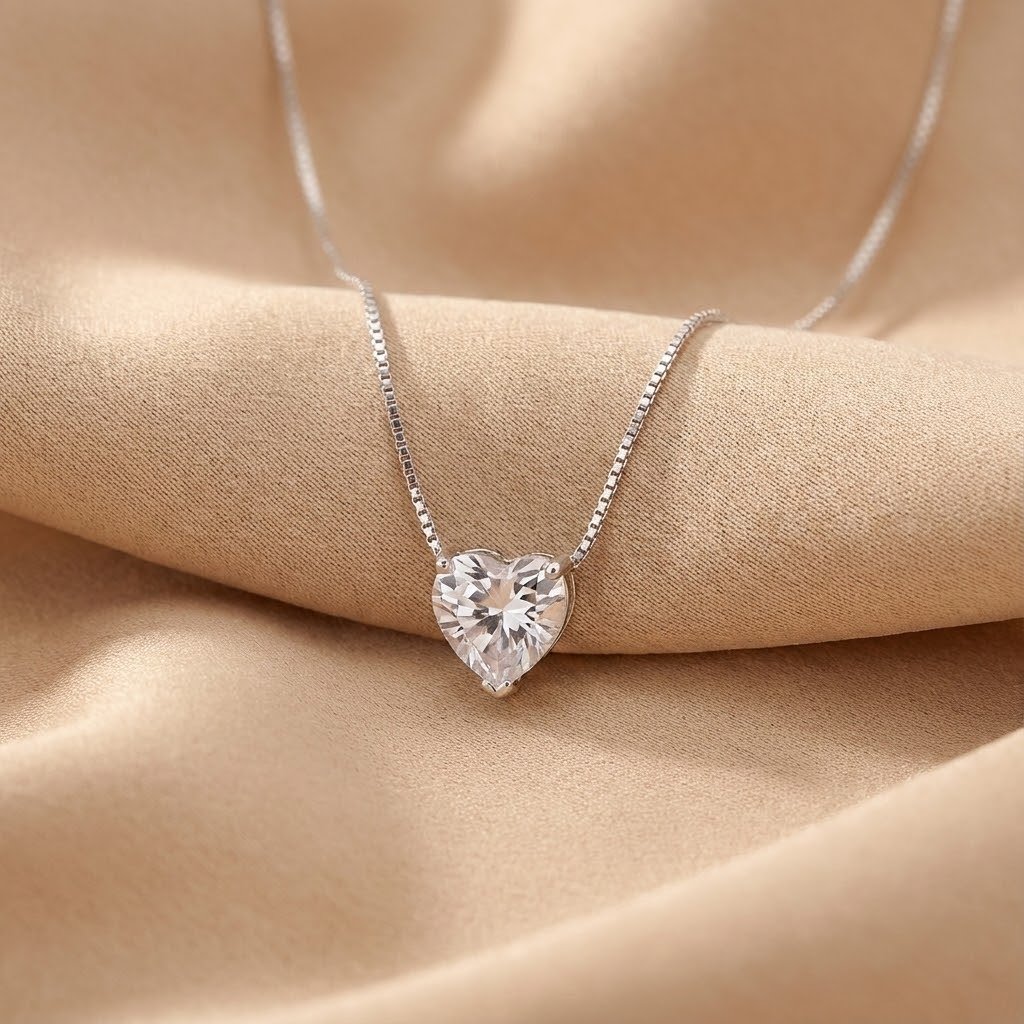 Colar Ponto de Luz Coração Galeria