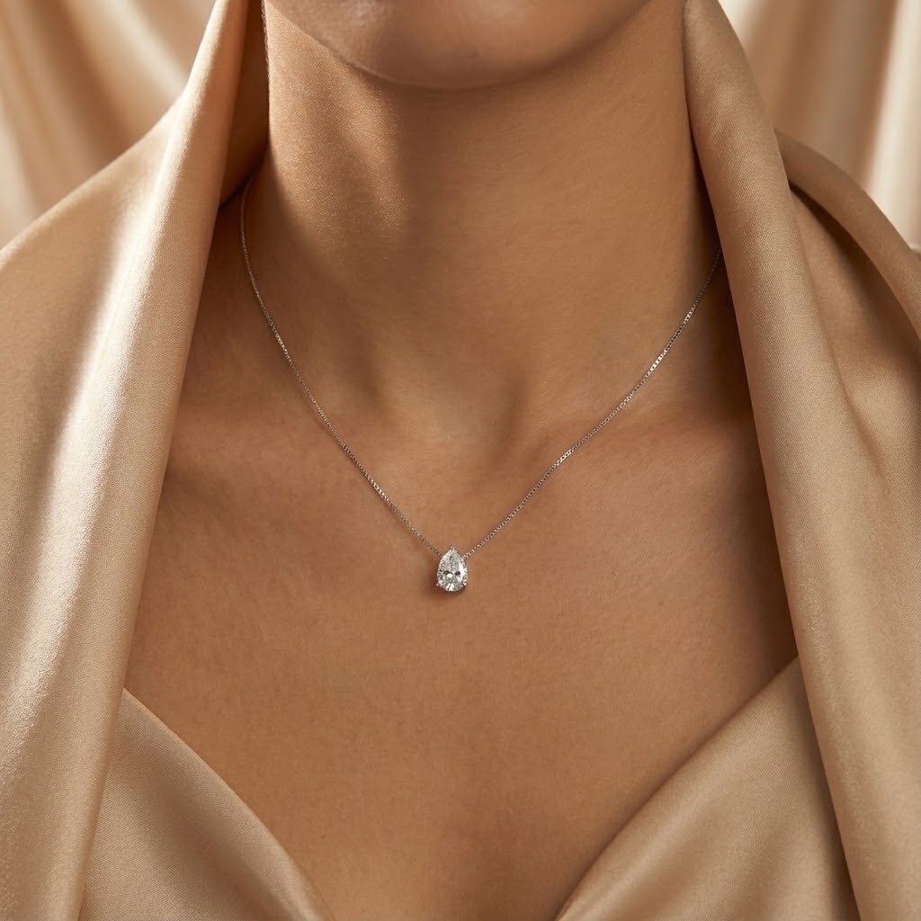 Colar Zircônia Galeria Gota