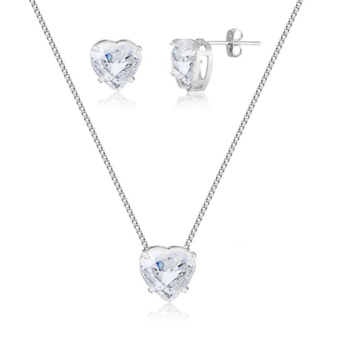Conjunto Coração Zircônia