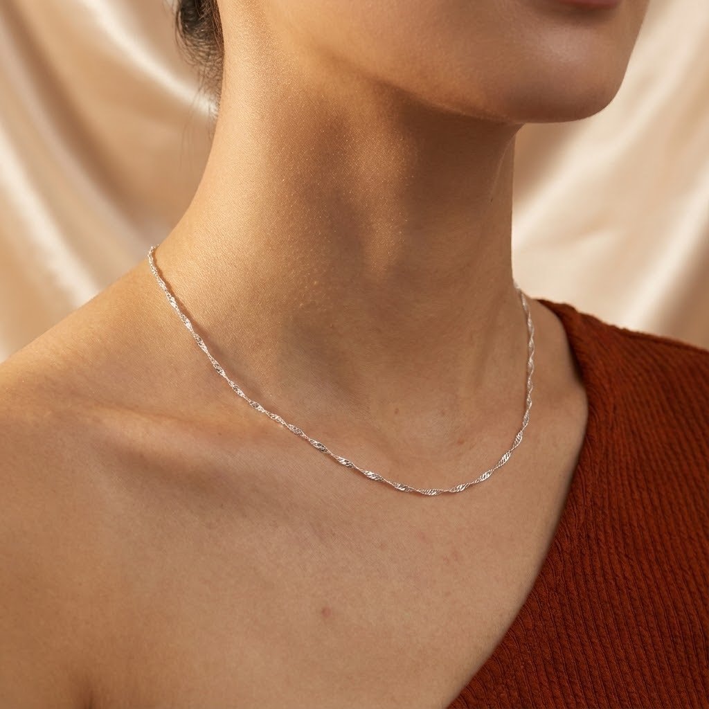 Corrente Prata 925 Singapura 40cm