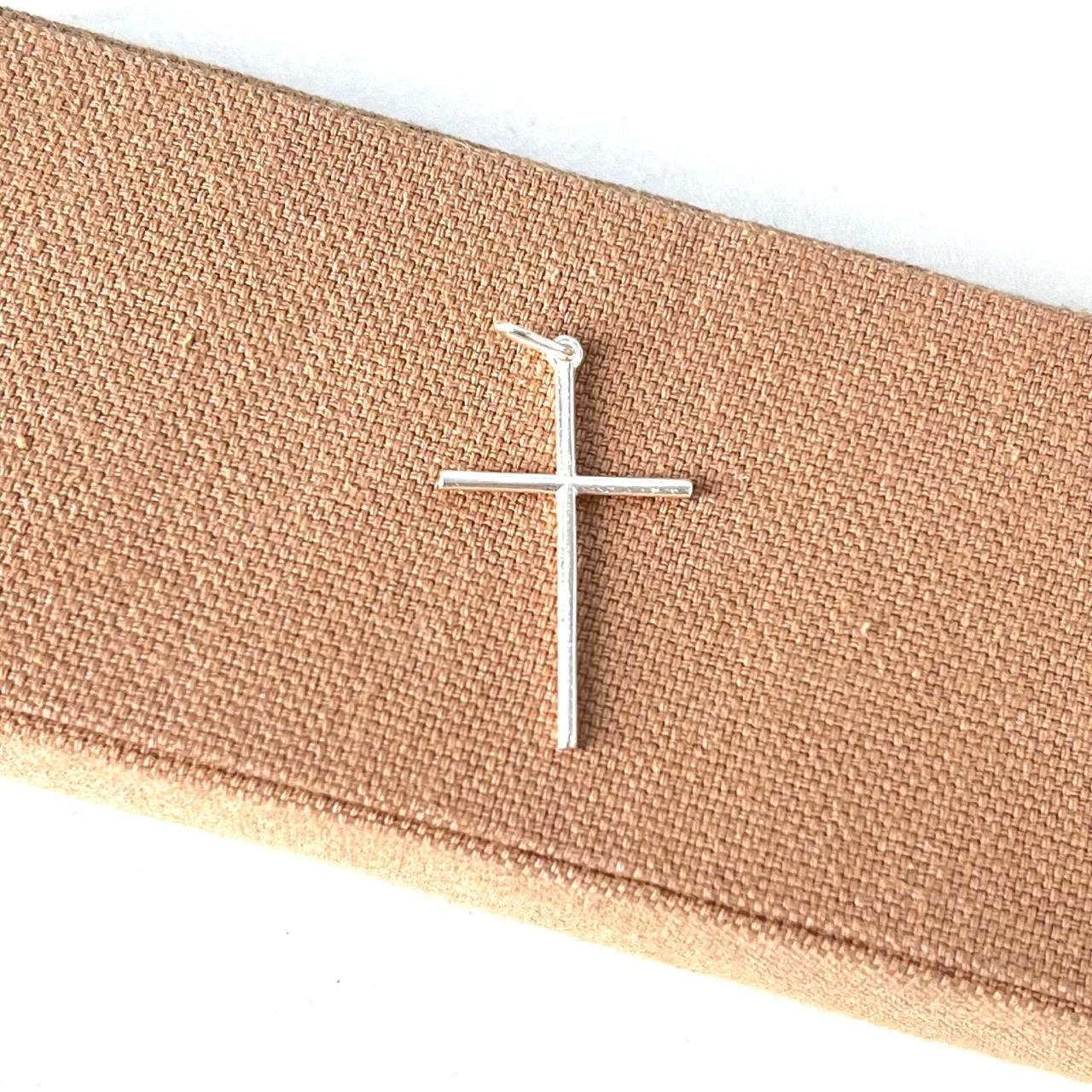 Pingente Cruz Palito Prata 925