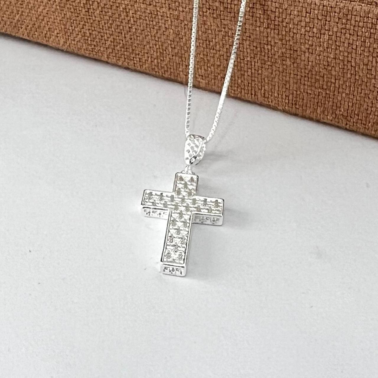 Pingente Cruz Prata Italiana 925