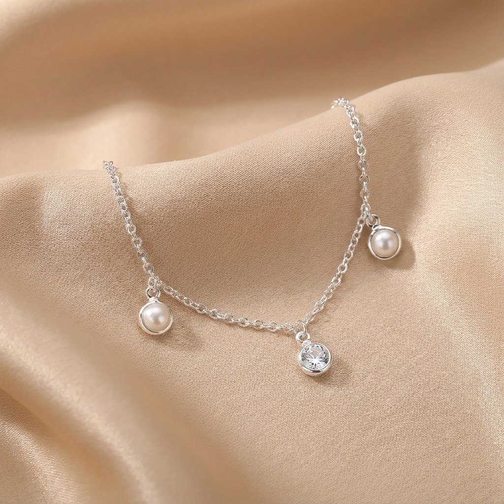 Pulseira Pérolas e Zirconia